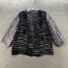 Eileen Fisher Top Womens Extra Small Black Op...