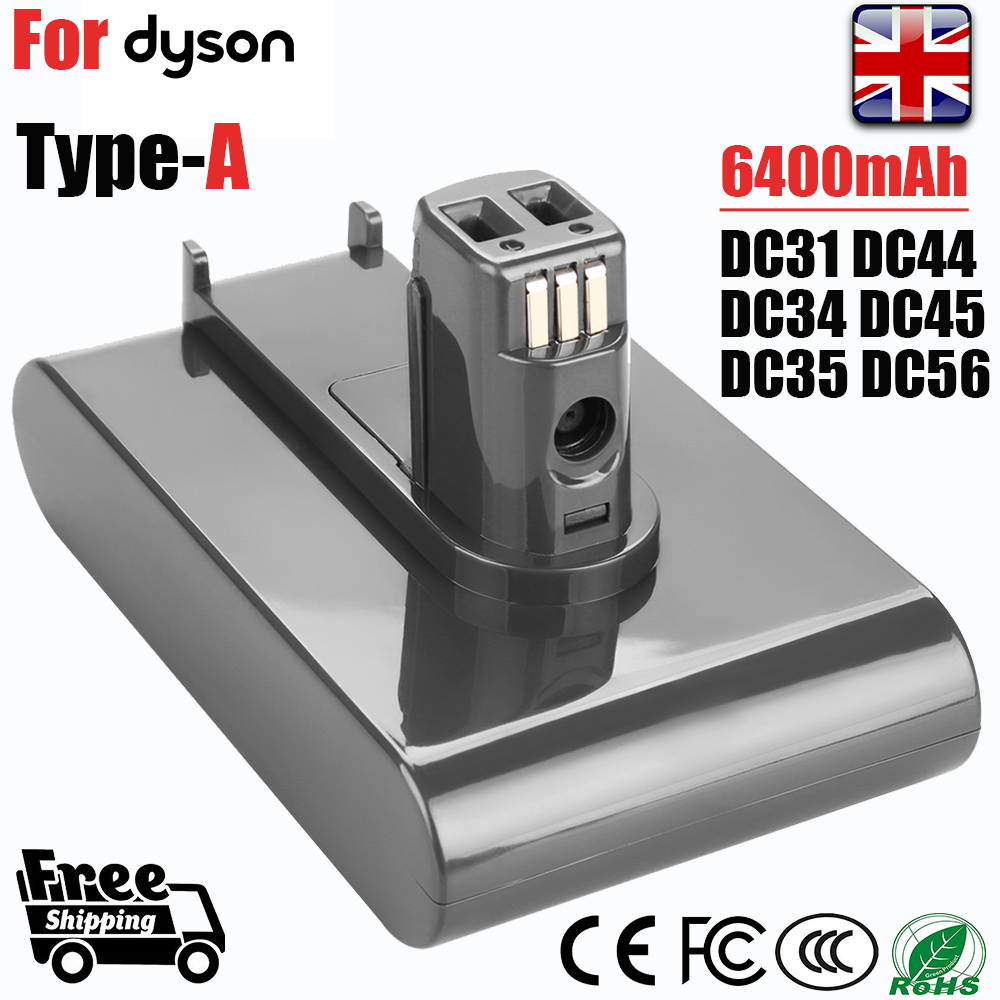 For Dyson DC31 Battery Type A 6400mAh 22.2V DC34 DC35 DC44 DC45 Vaccum Cleaner