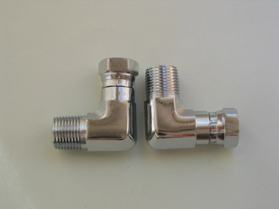 Lowrider Hydraulics 1/2'' male to 1/2'' female swivel elbow, chrome, 2 pack