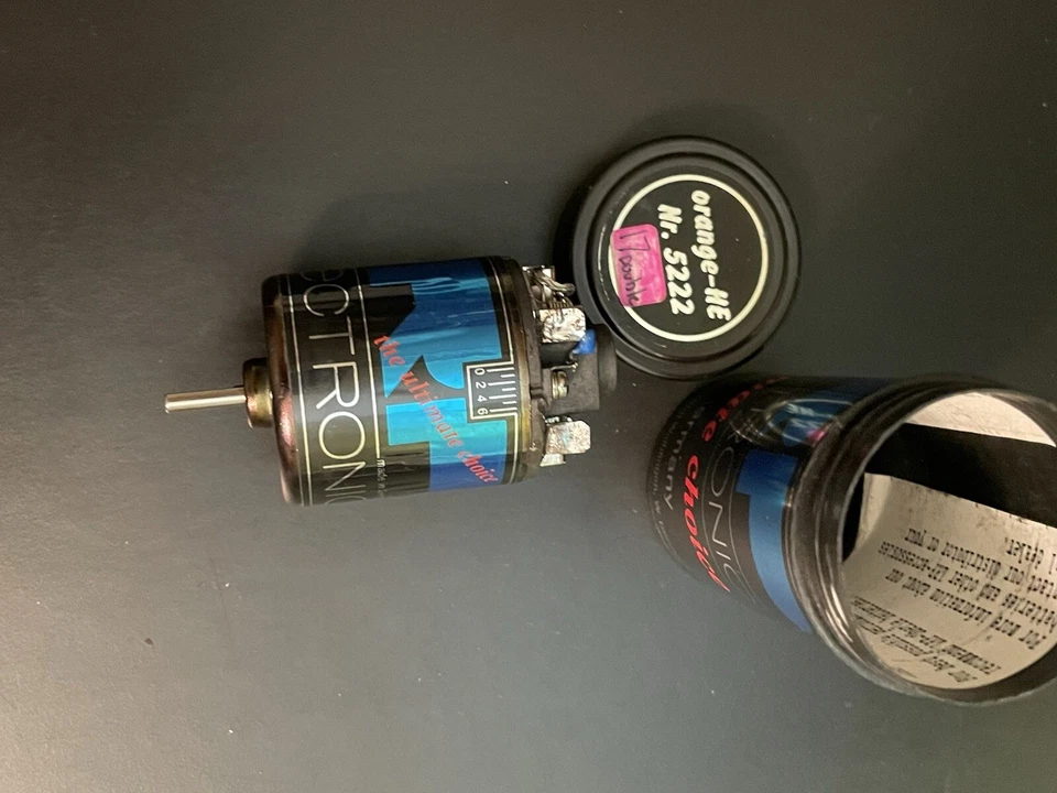 SUPER RARE LRP orange-HE 5222 Motor With Original Case & Insert Vintage NIB NOS - Image 4 of 4