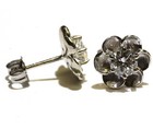 GIA certified 14k white gold .73ct Flower diamond stud 6 prong earrings Natural — photo 5