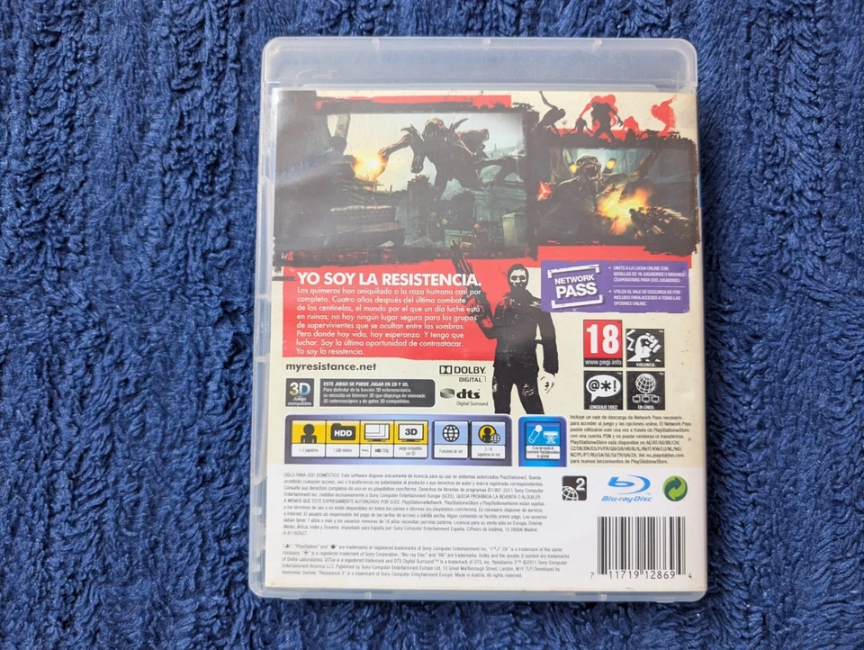 SET DE 3 JUEGOS DE LA PLAY STATION 3 , RESISTANCE  1 , 2 , 3  ,  PS3, foto 2 de 3