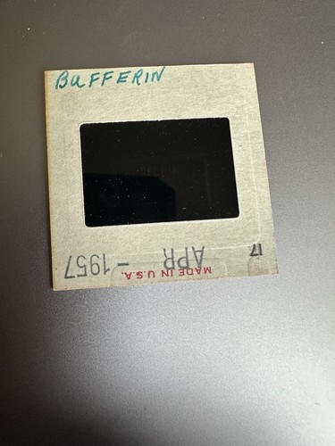 1957 35mm Slide~KODACHROME RED BORDER BUFFERIN ASPIRIN HOUSTON BILLBOARD - Picture 2 of 3
