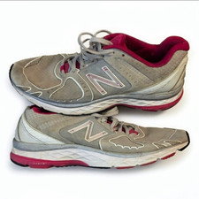 New Balance W790SR Women's Running Shoes Sz 9.5 B Gray Maroon Made in USA ABZORB