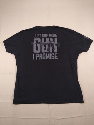 Shield Republic T-Shirt Mens 2XL Black JUST ONE MORE GUN, I PROMISE Soft Cotton