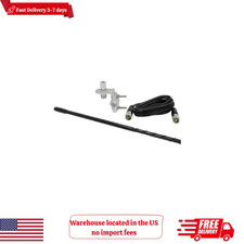 Mirror Mount Fiberglass CB Antenna Kit in Black, 3 ft.