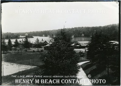 1900s Photo Old Forge New York View fr Forge House Henry Beach 5x7 Contact Print