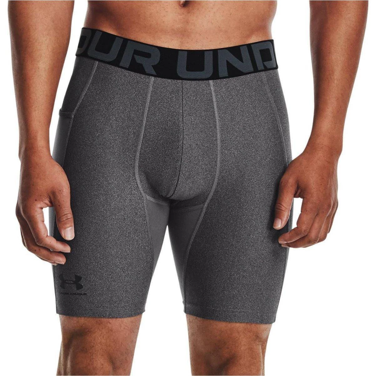 Under Armour HeatGear Mens Short Compression Tights Grey Gym Base Layer Shorts