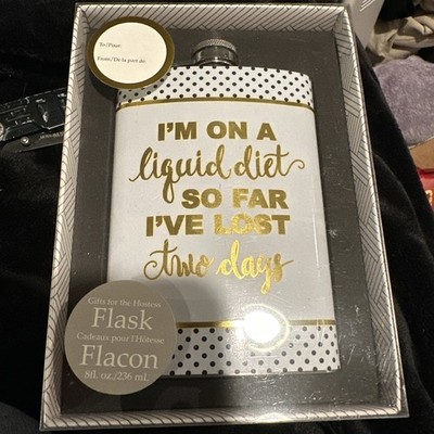 I m On A Liquid Diet Flask Funny Novelty Gift for Men Women