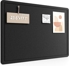 23.6" X 17.1" Bulletin Board, Black