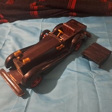 Wooden Classic  Roadster Car  Toy  Model Glossy Finish 15" inches long