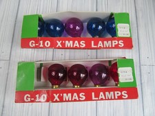 Vintage G 10 Christmas Lamp Lights Replacement Round Bulbs Fits C7 Rare C6
