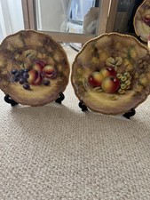 Royal Worcester hand painted  Fruit Plates  9.25”