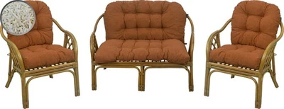 AMPO Polster Kissen für Rattan Bahama Set Rattansessel Gartenbankauflage Ratann