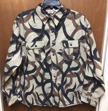 Vintage ASAT Camouflage Button Up Heavy Field Cotton Shirt Mens XXL Hunting USA