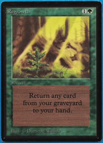 Regrowth Beta NM Green Uncommon MAGIC THE GATHERING CARD (ID# 501414) ABUGames - Picture 1 of 2