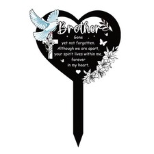 Brother Grave Decorations Sympathy Memorial Stakes for Cemetery Garden
