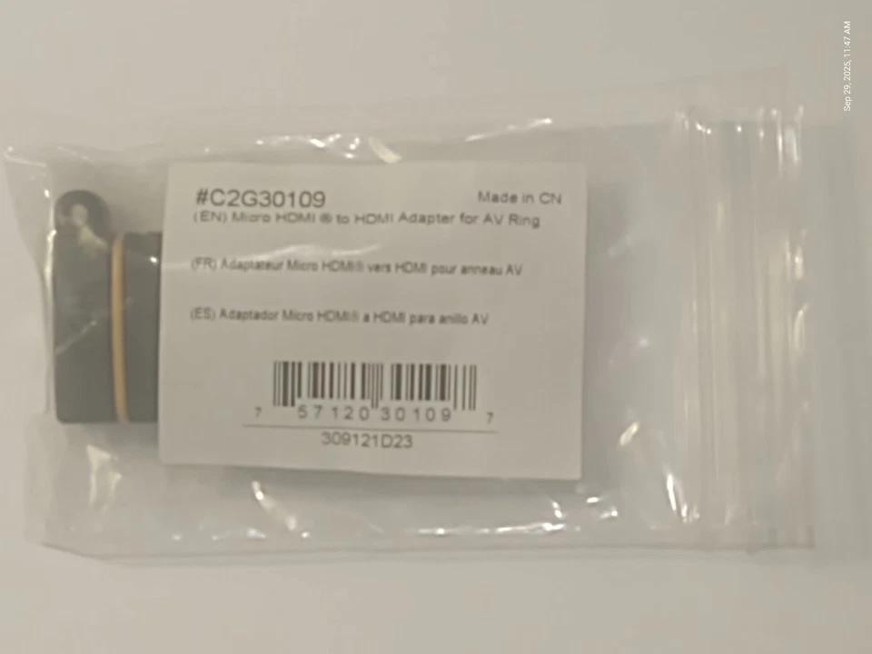 #C2G30109 C2G Micro HDMI to HDMI Adapter for AV Ring - Image 2 of 3