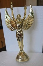 Gold Winged Victory Angel Trophy Topper Plastic 6" Inch 