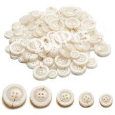 Sewing Buttons - Craft Buttons, 5 Sizes of 100 Pcs Versatile Buttons for Sewi...