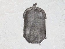 Kettentasche Abendtasche wohl um 1880! nicht gepunzt !