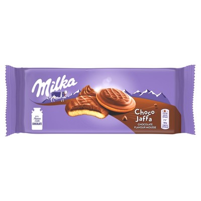 7622300434472 Milka Choco Jaffa Biszkopty z pianką o smaku czekoladowym oblewane