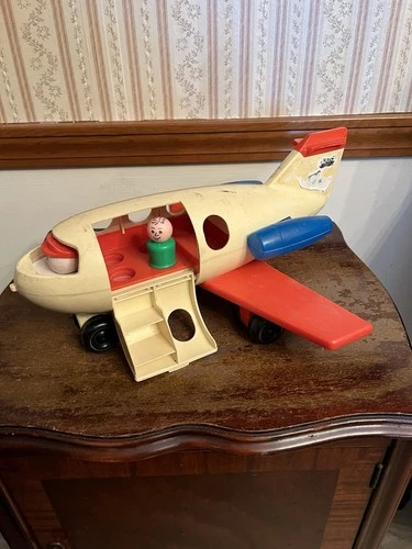 Vintage Fisher Price Little People Play Family Fun Jet #183