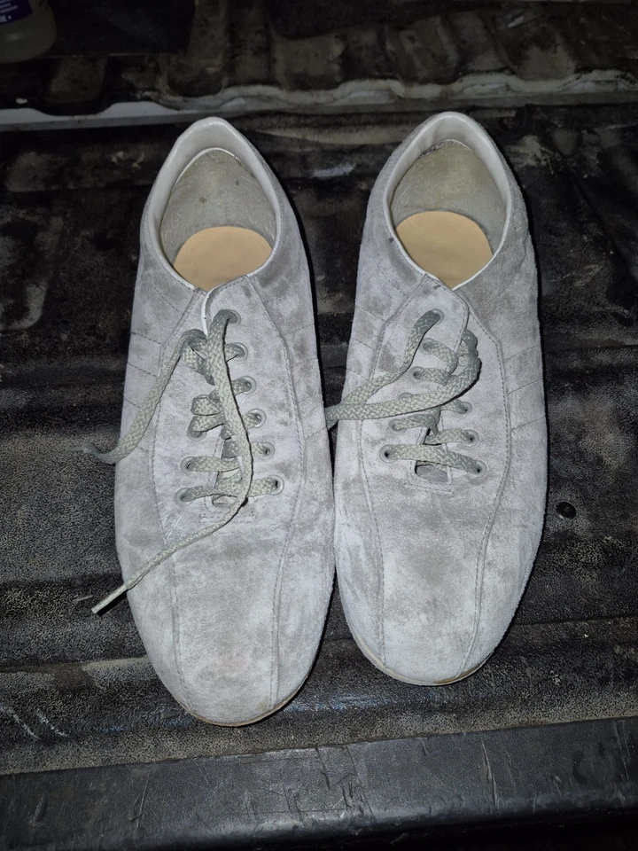 Zapatos de boliche de gamuza grises Hush Puppies vintage para hombre talla 12 Foto 2 de 4