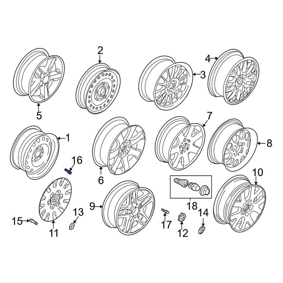 For BMW Z4 2003-2016 BMW 36136781150 Wheel Lug Bolt - Image 4 of 4