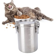 Stainless Steel Pet Food Storage Container Dog Food Canister 520ml