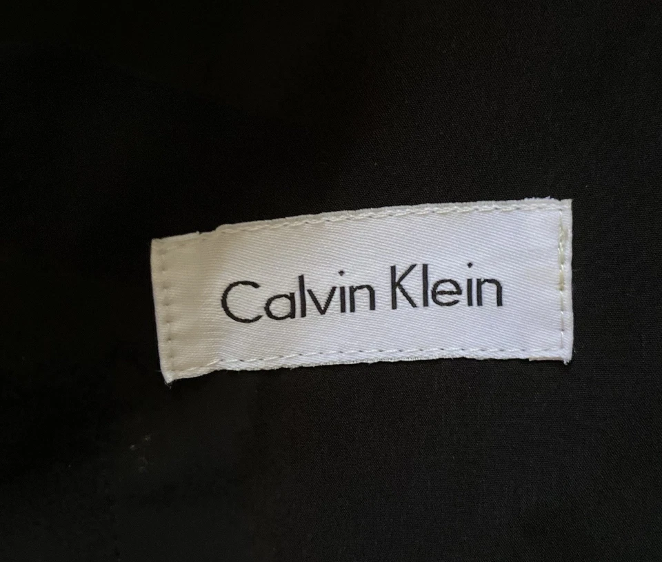 Calvin Klein black overcoat men’s 42S 50” - Image 3 of 4