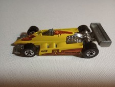1982 Hot Wheels Turbo Streak Yellow #7 Elf Michelin Indy Car 5sp Chrome Wheels 