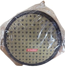 Runde Mausmatte 20 cm Winamax mit Totenköpfen beige & schwarz