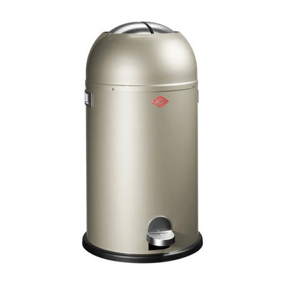 WESCO Kickmaster Abfalleimer 33L Neusilber Stahlblech Edelstahl Pedal