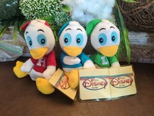 Disney Store Huey Dewey and Louie Mini Bean Bag Plush Set NWT