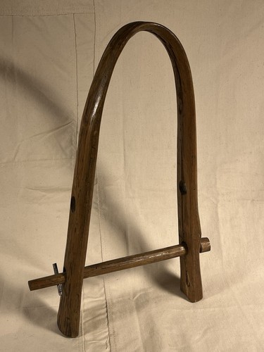 Antique Farmhouse Primitive Yoke Calf Goat Animal Collar Hand Carved Wood OOAK - Picture 14 of 22