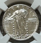 1928 Standing Liberty quarter, NGC Unc. details