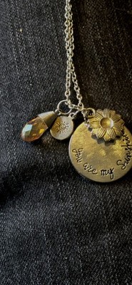 You Are My Sunshine Charm Halskette - Silber 24'' Kette. Charm ist 1 Zoll 