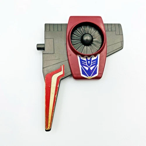1985 G1 Transformers Thrust Jet Original Left Wing Part w/ Decals Decepticon Fin