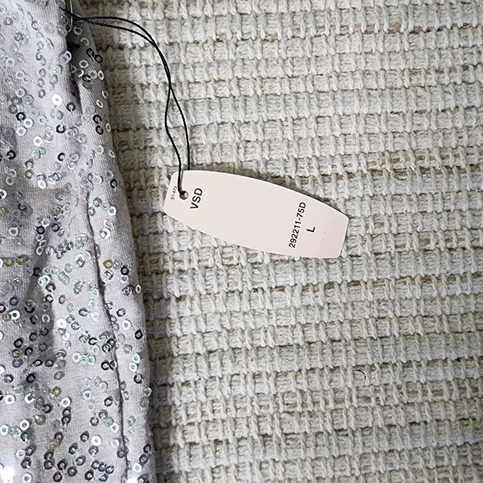 Victoria's Secret Supermodel Essentials Beige T-Shirt Dress Short Sleeve Shift L - Image 4 of 4