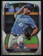 2023 BOWMAN DRAFT CHROME REFRACTORS COLEMAN PICARD RC KANSAS CITY ROYALS