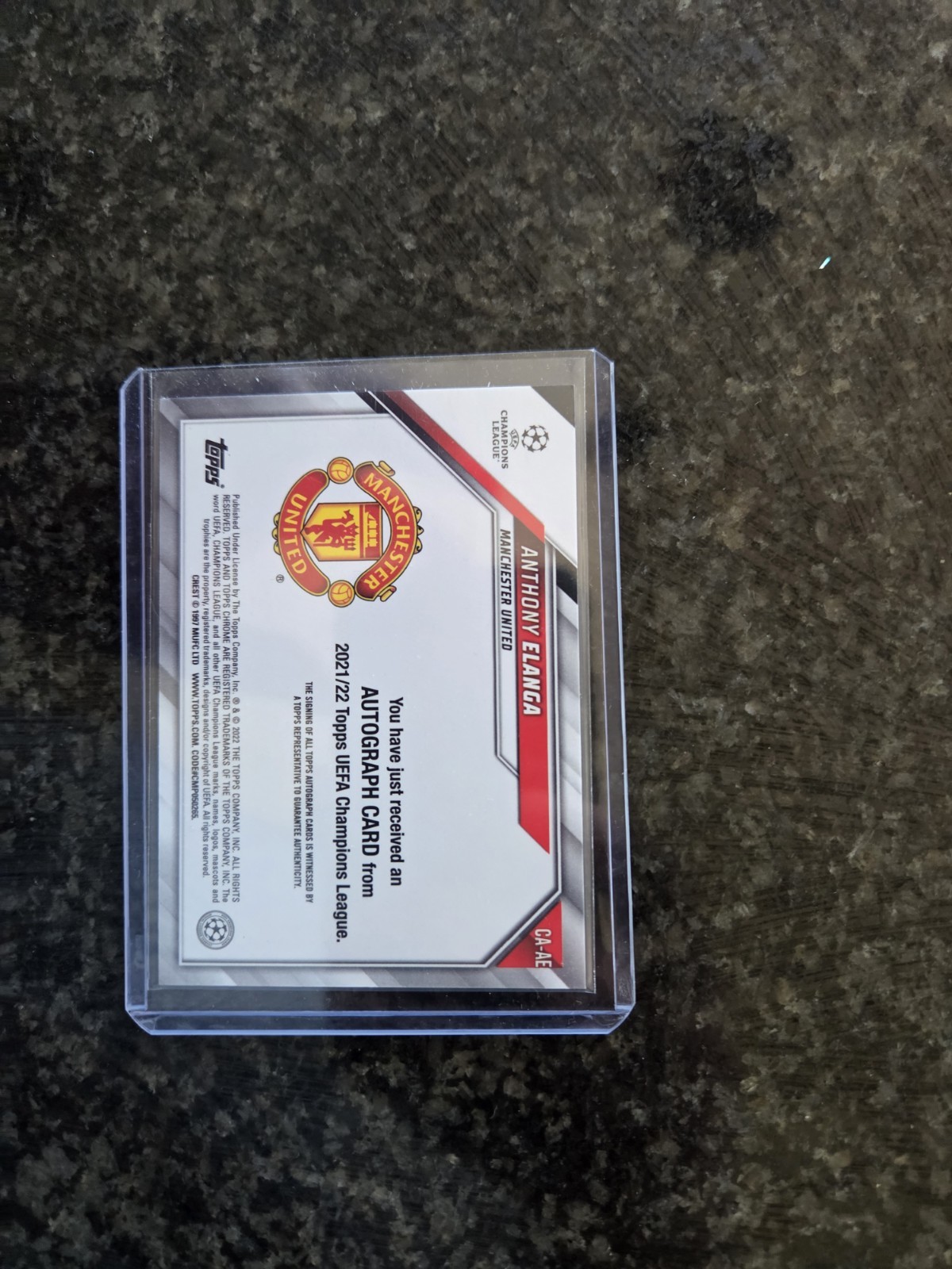 2021-22 TOPPS CHROME Anthony Elanga ROOKIE AUTO view 2