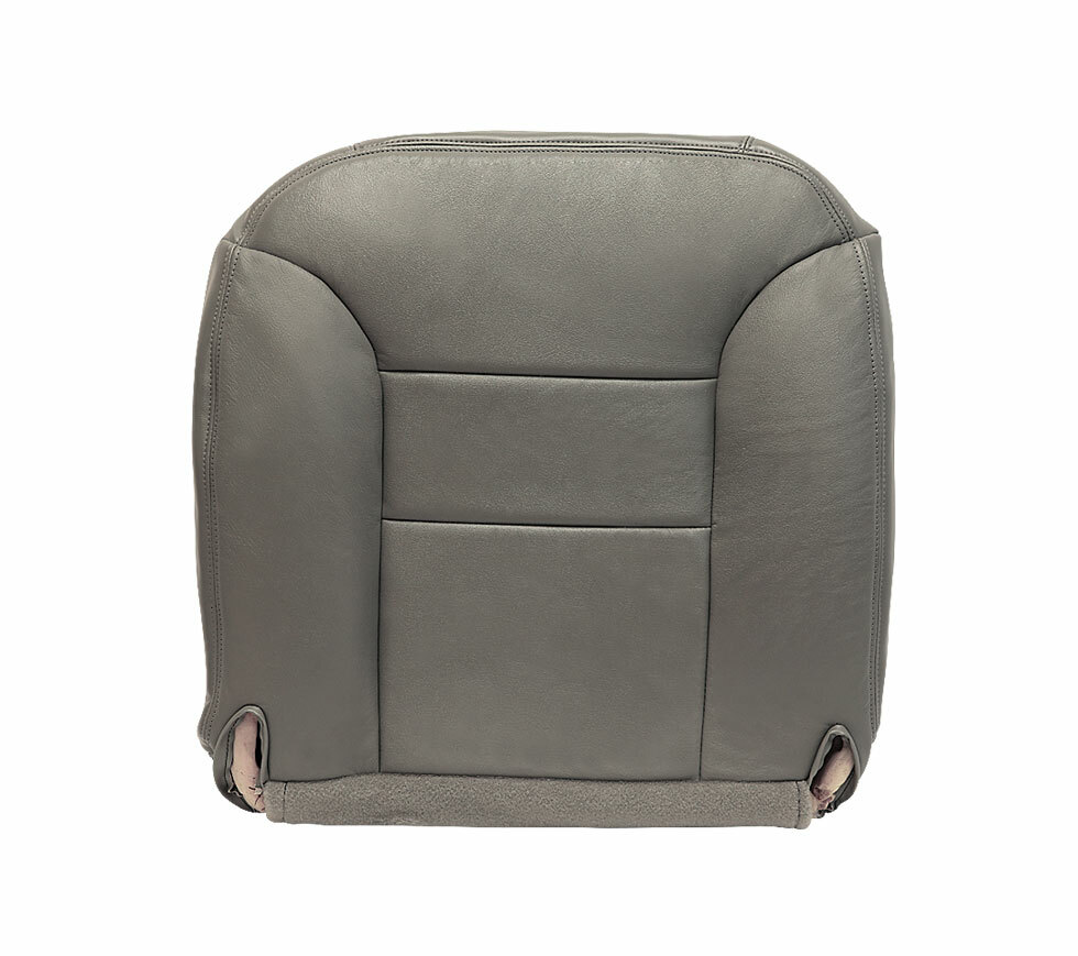 Front Leather Seat Covers For 1995-1999 Chevy Tahoe Suburban – Pewter Gray OEM Style