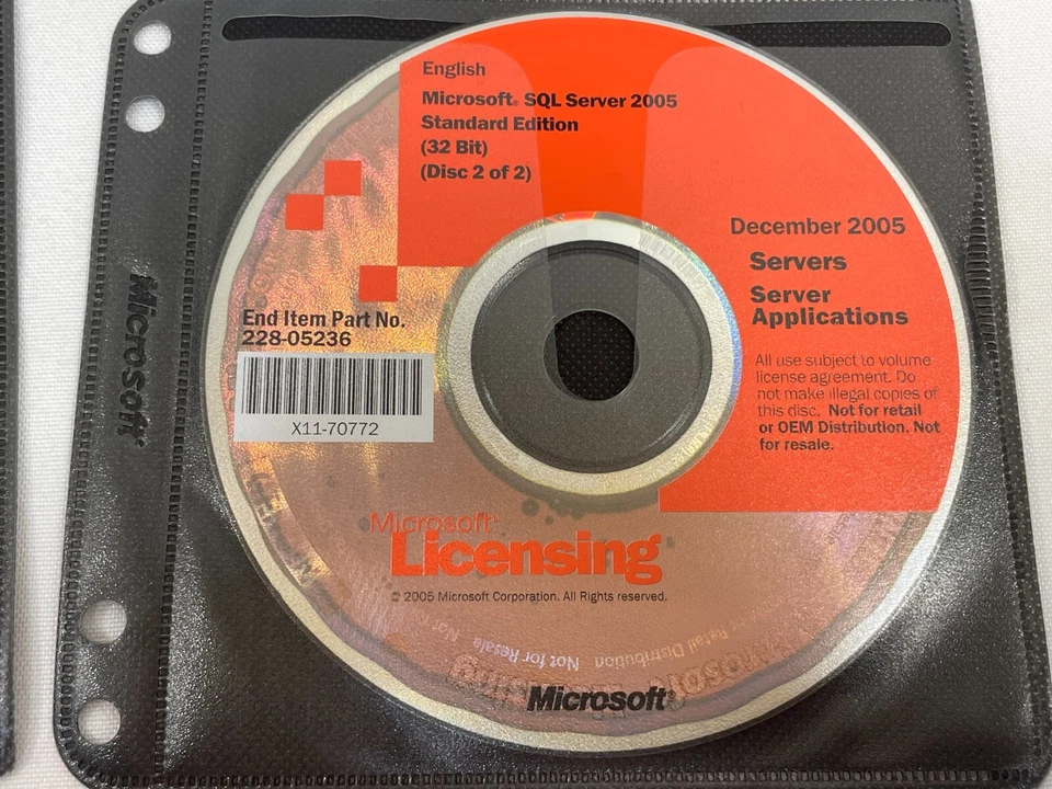 Microsoft SQL Server 2005 Standard Edition 4-Disc DVD Set Windows PC Software - Image 4 of 4