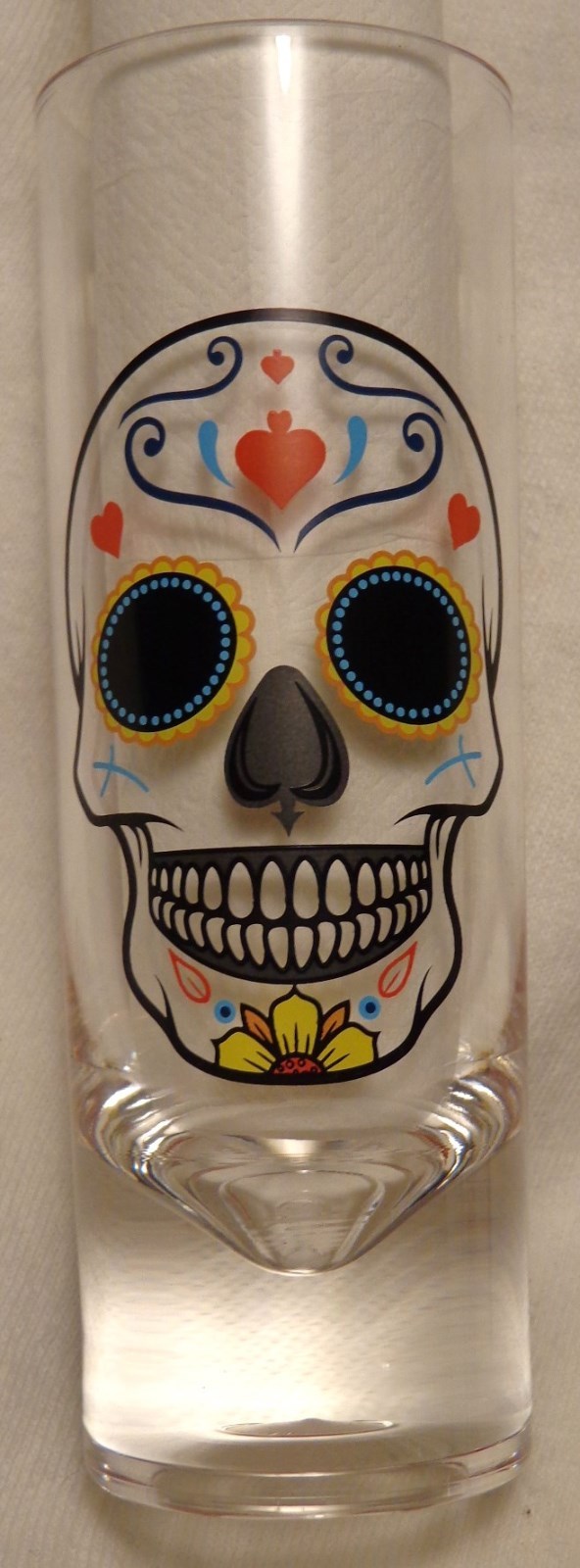 Cazadores Tequila Set of 4 Plastic Shot Glasses Colorful Skull