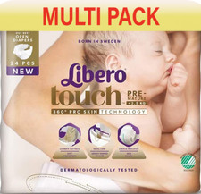 Libero Touch Premature Baby Nappies  - 6 Pack of 24 - Multi Pack