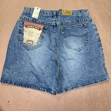 Vintage 1990  s Lee Womens Easy Fit Denim Shorts, Deadstock NWT, Size 16