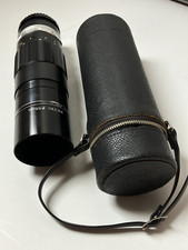 Petri 200mm F4 C.C Auto Lens w/ Case  Original Lens Hood 55mm Bayonet Mount