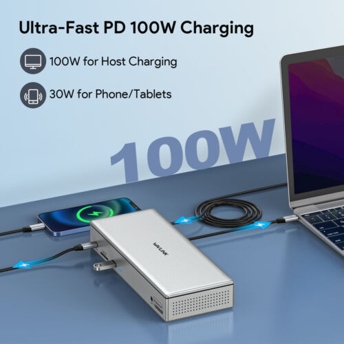 DisplayLink-Dockingstation vier Monitore USB-C Laptop-Dock für M1 M2 Mac/Windows - Bild 5 von 14