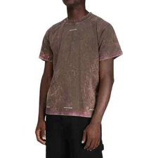 UNITED STANDARD L33707 Men's Basic Acid Brown Short Sleeve T-Shirt Size Medium